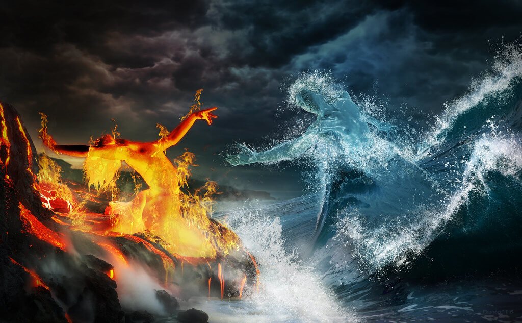 ▷ Sonhar Com Fogo e Água 【6 Significados Reveladores】 