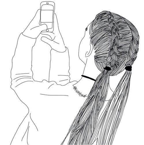 Melhores Amigas Tumblr - Cabelo em forma de Coração desenho tumblr 